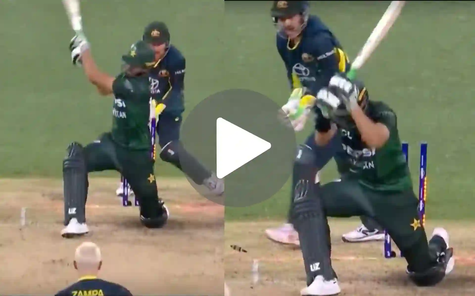 [Watch] Shaheen Afridi Slams His Bat In Anger After Adam Zampa Gets Him Out On A Duck